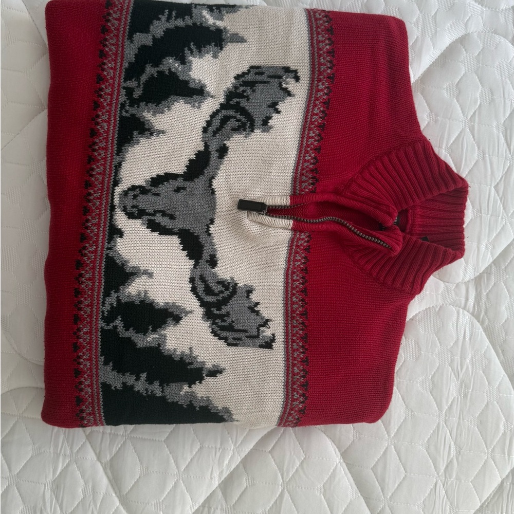 Chaps Vibrant Red Sweater
